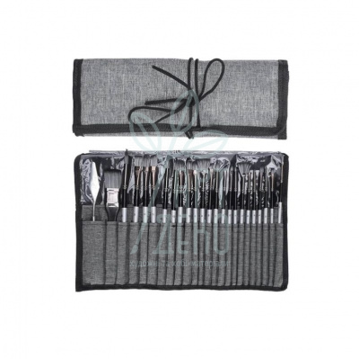 Набір пензлів Синтетика, в пеналі-згортку, + мастихін, 23 шт, Monet