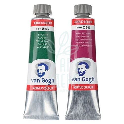 Набір акрилових фарб Van Gogh, Combiset, 10х40 мл,  (пензлі, допоміжні матеріали), Royal Talens 