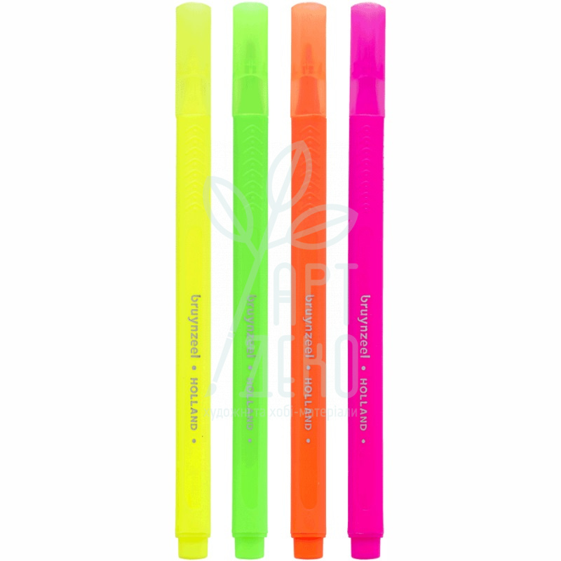 Набір маркерів Highlighter Neon Slim, 4 кол., Bruynzeel
