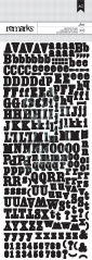 Лист наклейок - алфавіт Jocie/Black, 270 шт., American Crafts