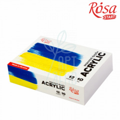 Набір акрилових фарб Ukraine, 12x10 мл, ROSA Start