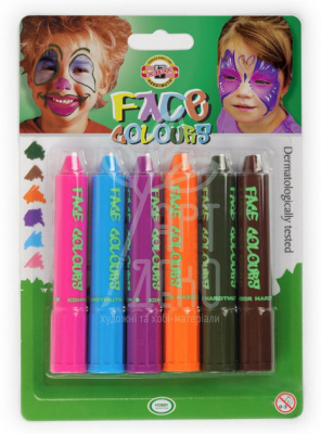 Набір фарб для аквагриму Mix colors, 6 шт., KOH-I-NOOR