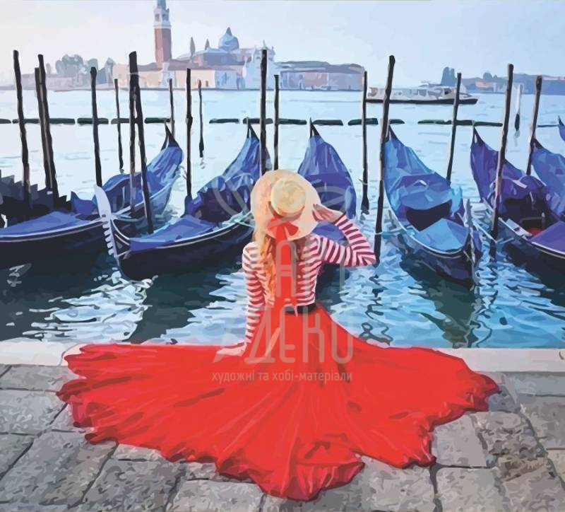Набір для розпису за номерами "Набережна Венеції", 35х45 см, ROSA START