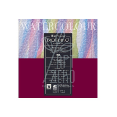 Склейка для акварелі Watercolour Studio Cold press, 200 г/м2, 20 л., Fabriano Склейка для акварелі Watercolour Studio Cold press, 200 г/м2, 20 л., Fabriano