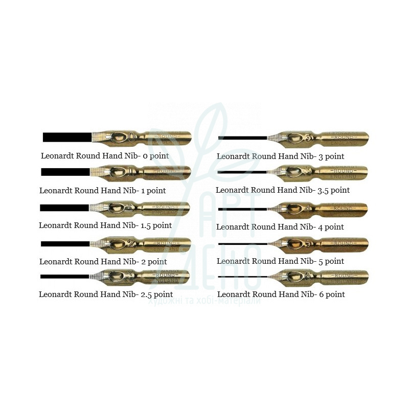 Перо бронзове Leonardt Round Hand, для загального письма, Manuscript