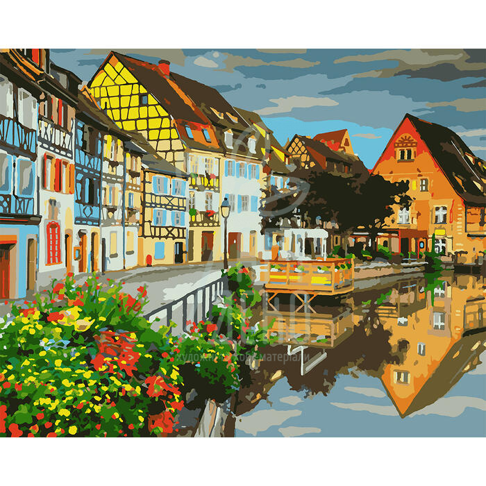 Набір для розпису за номерами "Маленька Венеція", 40х50 см, Santi