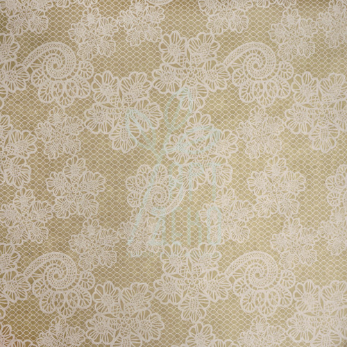 Крафт-папір з тисненням "Біле мереживо", 30х30 см, Фабрика Декору