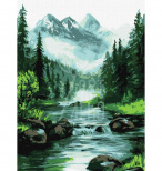 Набір для розпису за номерами "Таємниче джерело", 30х40 см, Ідейка