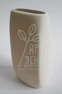Ваза керамічна для декорування "Мильниця", біла, ширина 5,5 см, висота 12,5 см, Україна