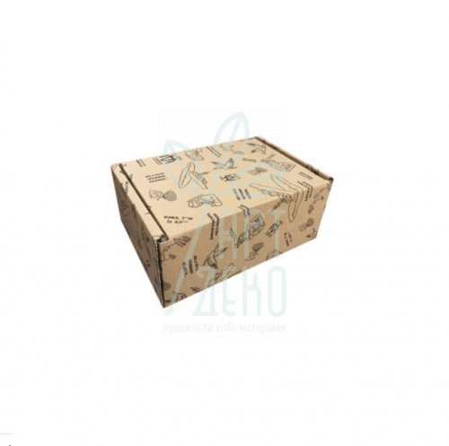 Коробка декоративна, крафткартон "Ми з України", 24х17х10 см, Україна