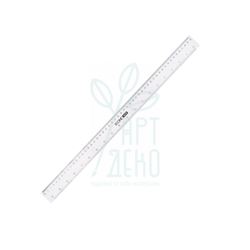 Лінійка пластикова, прозора, Economix