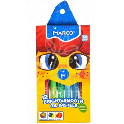 Набір пастелі олійної Bright&Smooth, 12 кол, Marco