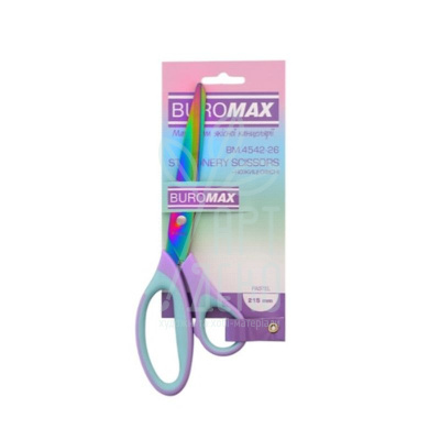 Ножиці канцелярські Pastel, 21,5 см, Buromax