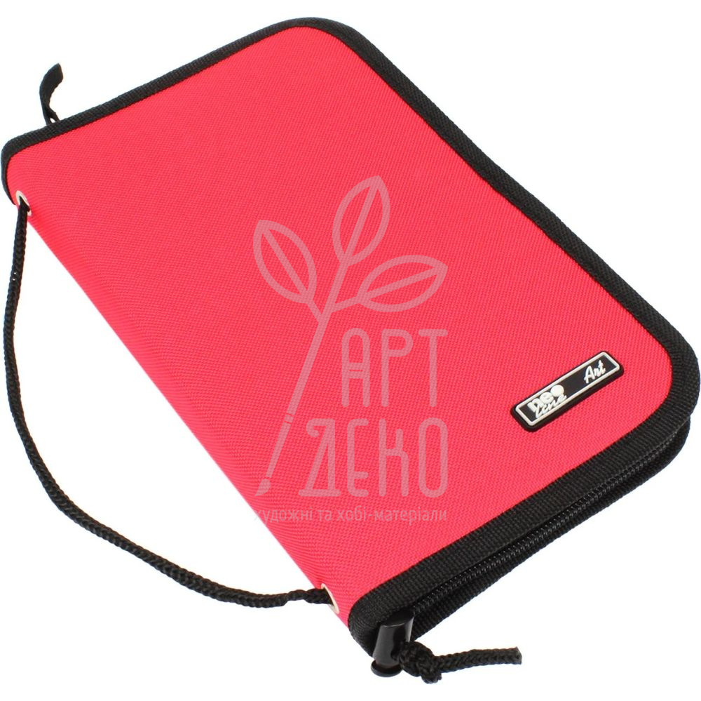 Пенал для олівців тканинний, червоний/чорний, 24 шт, Neo Line