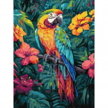 Набір для розпису за номерами "Тропічний птах", 30х40 см, Ідейка