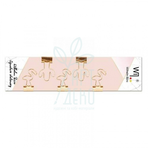 Набір біндерів,19 мм. рожеве золото, 5 шт, WB