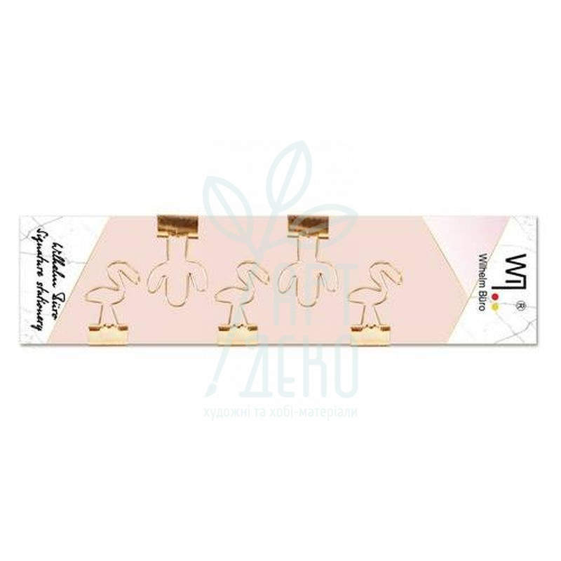 Набір біндерів,19 мм. рожеве золото, 5 шт, WB