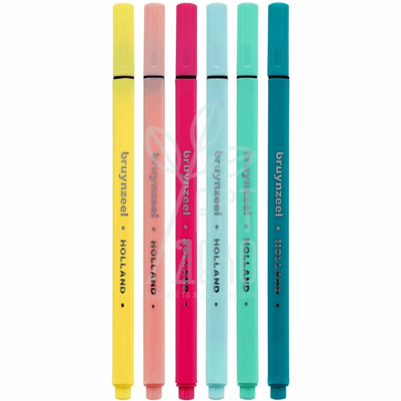 Набір лайнерів Fineliners Light, Світлі кольори, 6 кол., Bruynzeel