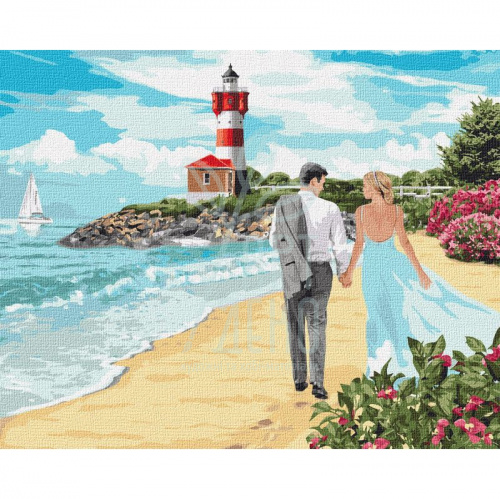 Набір для розпису за номерами "Маяк кохання", 40х50 см, Ідейка