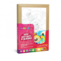 Набір-розмальовка за номерами Малювалка "Метелики", 20х30 см, ROSA KIDS