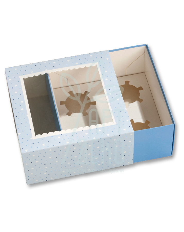 Набір коробок подарункових для мафінів, 20x20x10 см, No.2, 2 шт., Folia