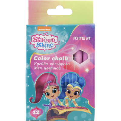 Набір крейди кольорової "Shimmer&Shine", 12 шт., SH, Kite