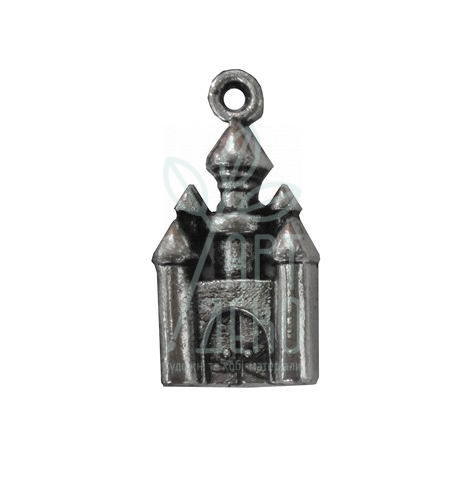 Підвіска металева "Казковий замок", античне срібло, 14х28 мм, Scrapberry's