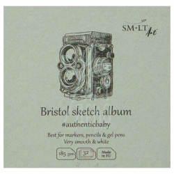 Альбом для ескізів AUTHENTIC Baby Bristol, 9х9 см, 185 г/м2, 32 л.,...