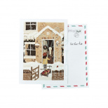 Листівка "Новорічна. Дідусь та дівчинка", 10,5х14,8 см, Україна