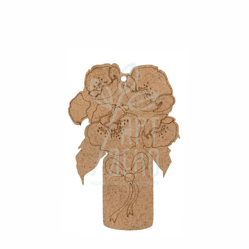 Заготовка "Букет квітів 3", ДВП, 6,5х10 см, 5 шт., ROSA Talent