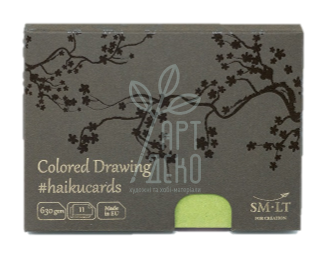 Набір листівок мікс 5 кольорів HAIKU в коробці 14,7х10,6 см, 630 г/м2, 11 л., Smiltainis