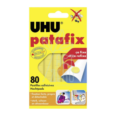 Клейка маса для приклеювання Уху Patafix, жовті, 80 шт., UHU
