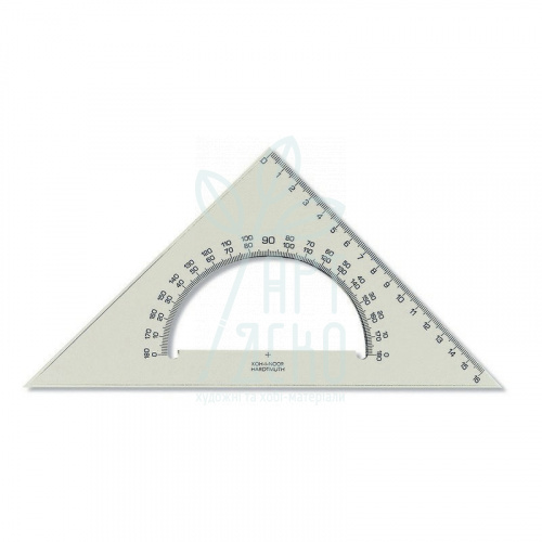 Трикутник пластиковий 45°/160 мм, з транспортиром, KOH-I-NOOR