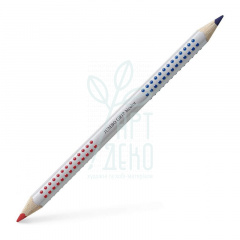 Олівець графітний GRIP Jumbo Bicolor, двосторонній, червоний/синій, Faber-Castell