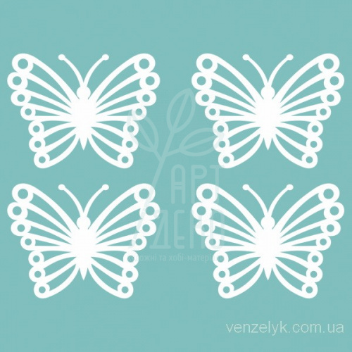 Набір чипбордів "Метелики 01", 4 шт., Вензелик