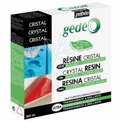 Глазур епоксидна двокомпонентна CRISTAL BIO Gedeo, глянцева, 300 мл, Pebeo