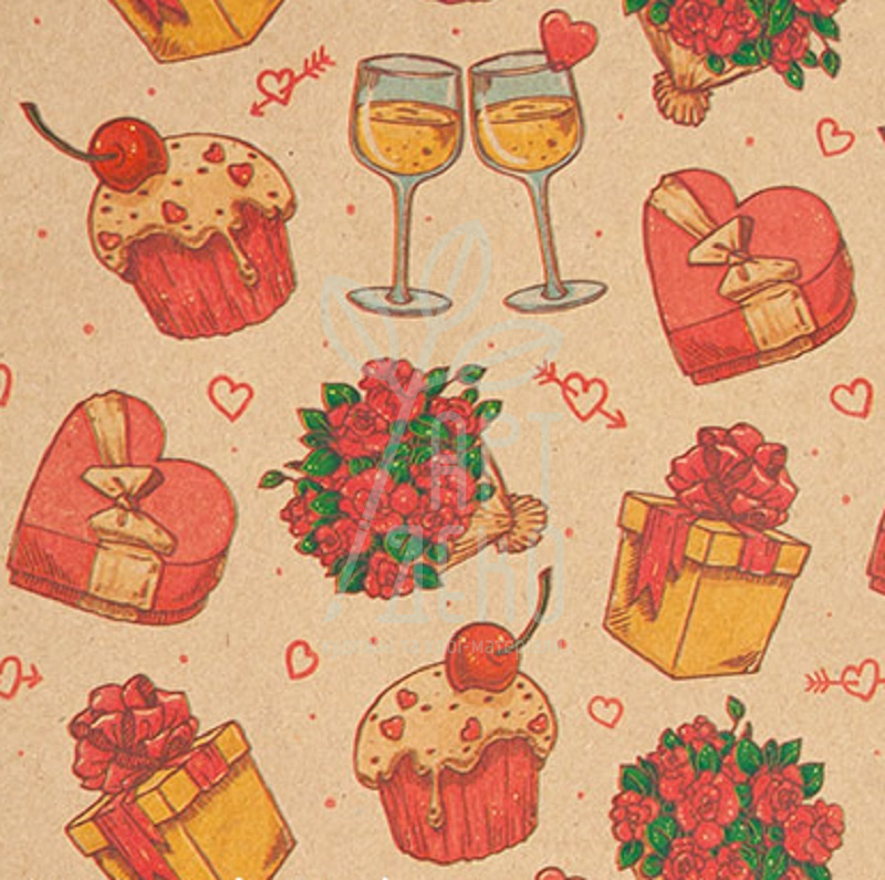 Папір пакувальний крафтовий "Мафіни", 42х60 см, Україна