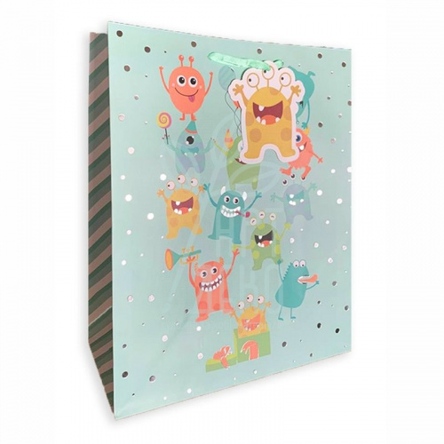 Пакет подарунковий "Монстри", 27х33х13 см, Україна