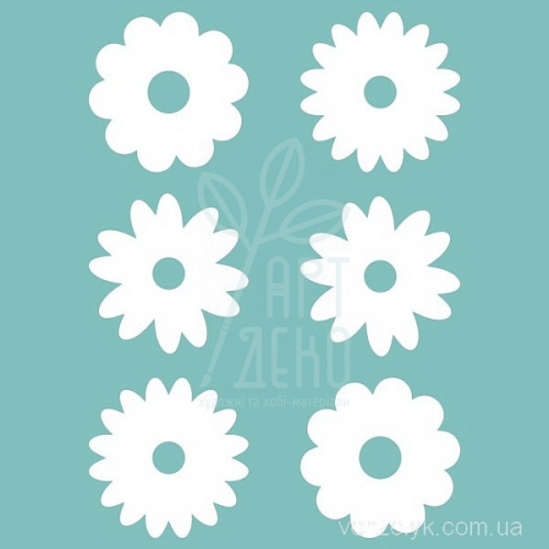 Набір чипбордів "Квіточки 03", 6 шт, Вензелик