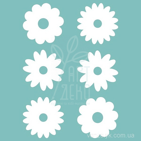 Набір чипбордів "Квіточки 03", 6 шт, Вензелик