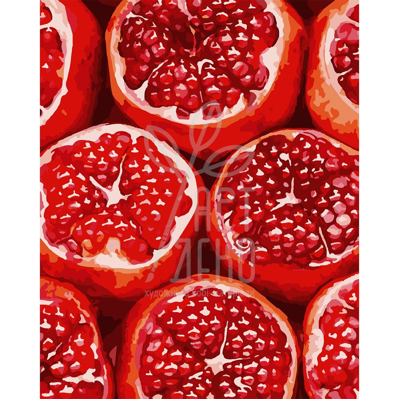 Набір для розпису за номерами "Розкішний гранат", 40х50 см, Santi