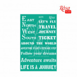 Трафарет багаторазовий самоклеючий, №4011, серія "Make your journey", 13x20 см, ROSA Talent