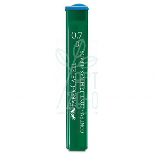 Грифелі Polymer для механічного олівця, 0,7 мм, B, 12 шт, Faber-Castell