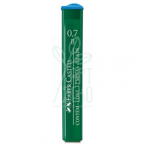 Грифелі Polymer для механічного олівця, 0,7 мм, B, 12 шт, Faber-Castell