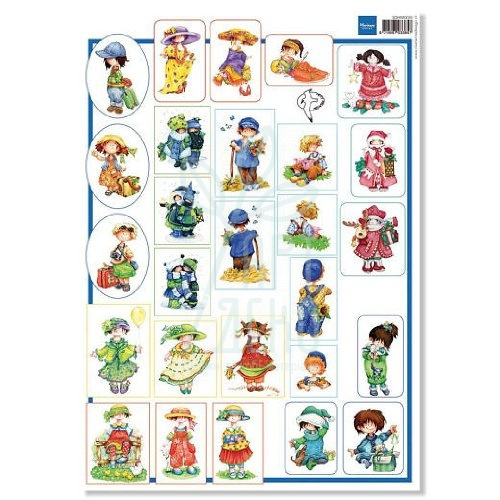 Декупажна карта Decoupage Mini Snoesjes №2, Marianne Designs