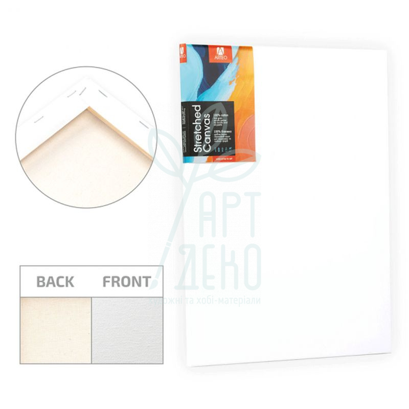 Підрамник, дрібне зерно, акрил, бавовна, 280 г/м2, Arteo