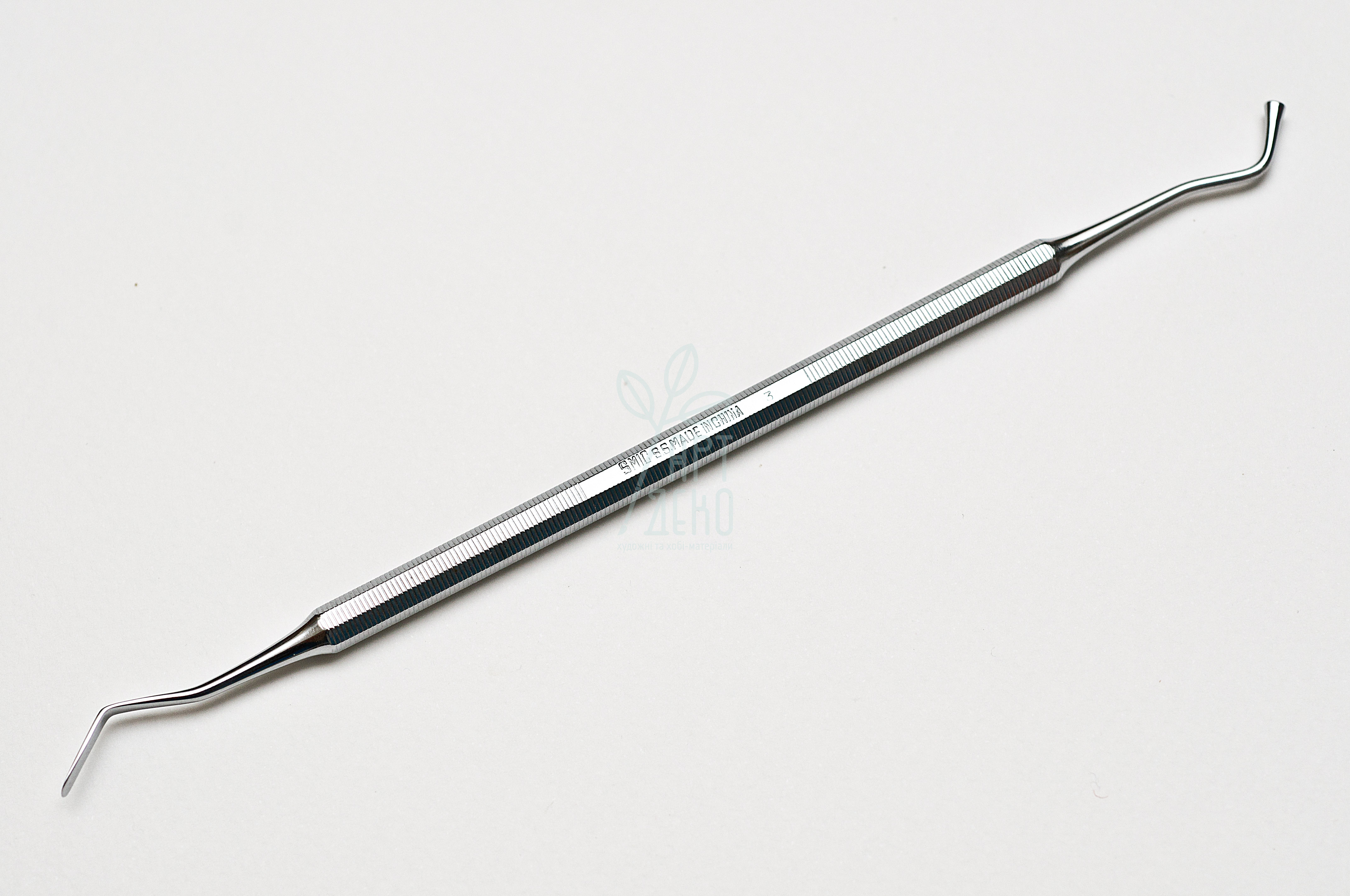 Стек металевий, двосторонній, шпатель-штопфер №3