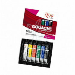 Набір гуашевих фарб Gallery, 6х20 мл, ROSA