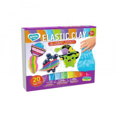 Набір пластиліну повітряного Lovin Elastic Clay, 20 шт, ОКТО