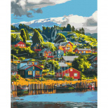 Набір для розпису за номерами "Кольорове село", 40х50 см, Brushme